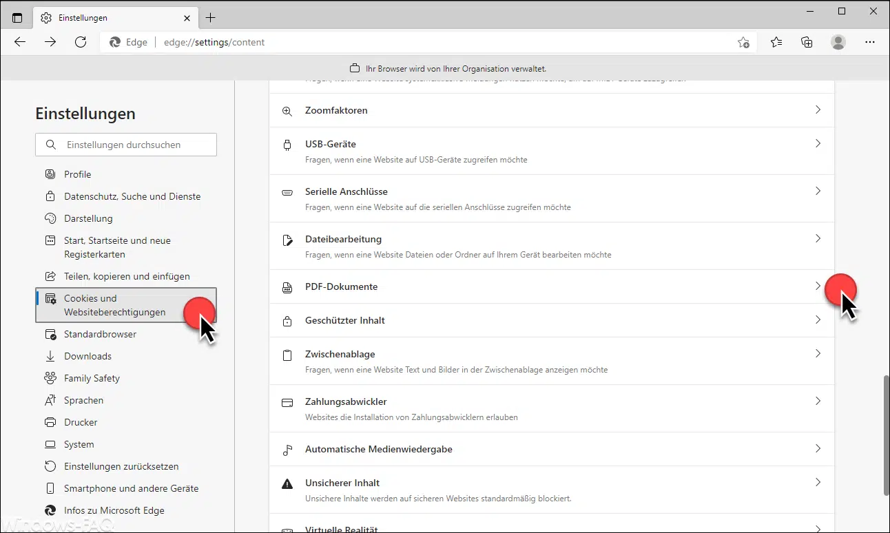 PDF-Dateien nicht im Edge öffnen sondern im Standard PDF-Programm