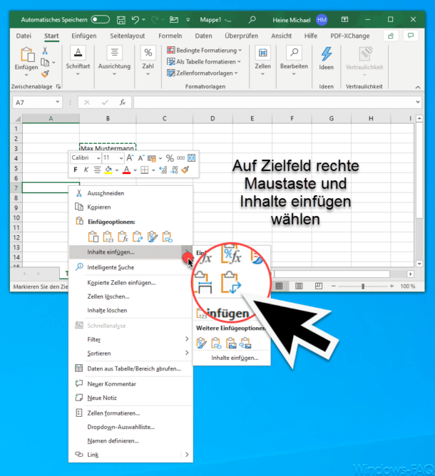 Gesamte Spalte oder Zeile im Excel markieren per Tastenkombination Windows FAQ