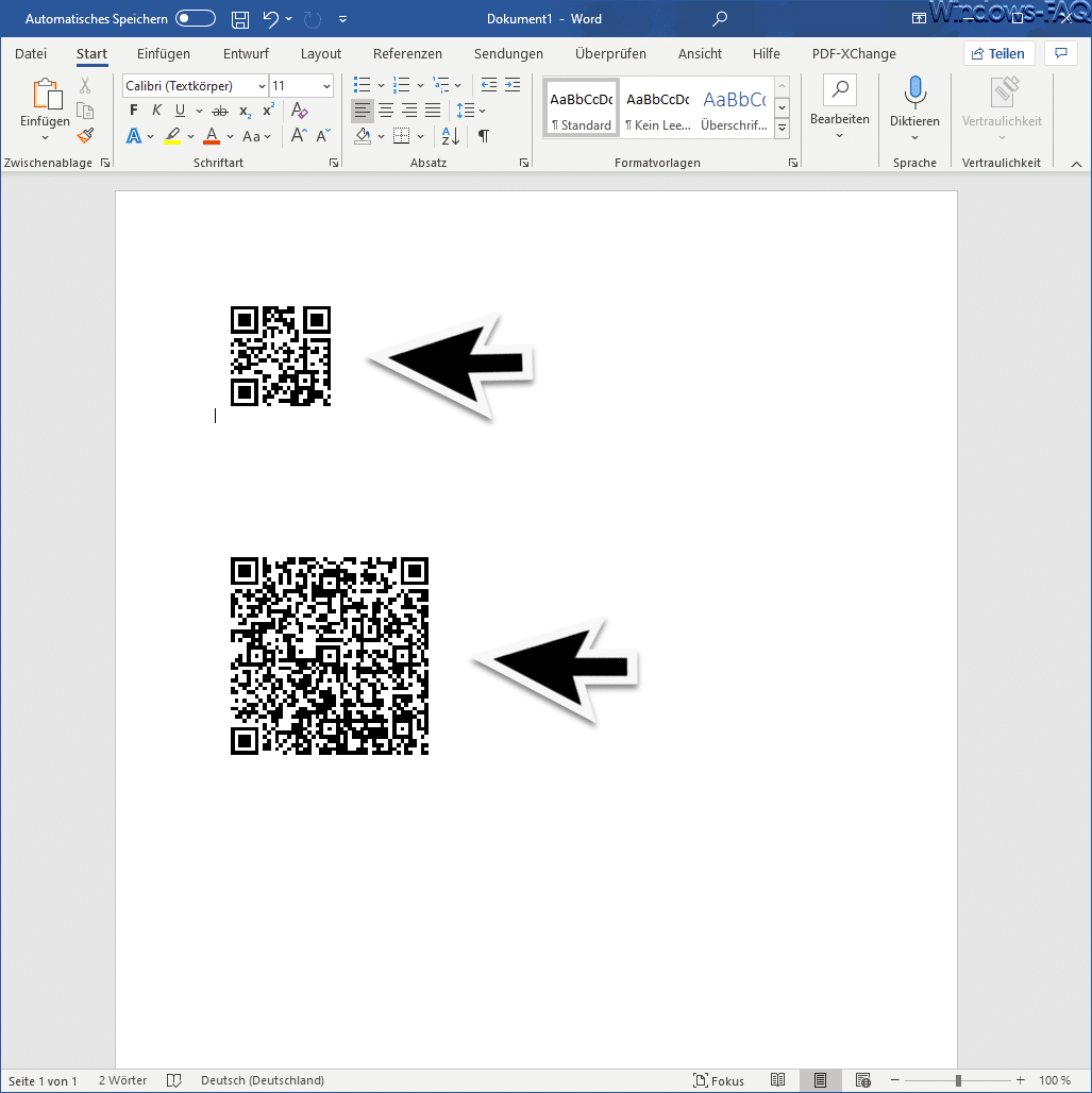 QR Code im Word erzeugen