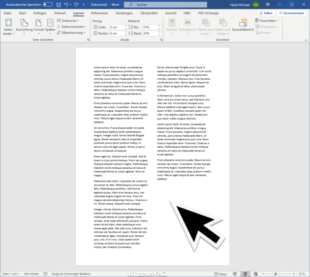 Einen Text im Word Dokument frei platzieren Word Tipp Windows FAQ
