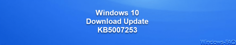Windows 10 – Download Update KB5007253