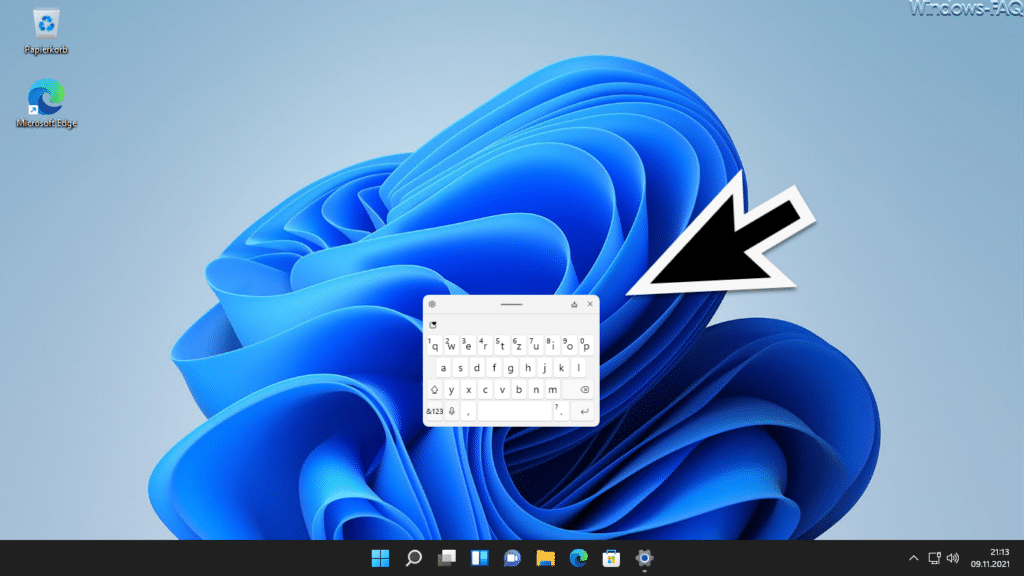 Windows 11 Bildschirmtastatur klein