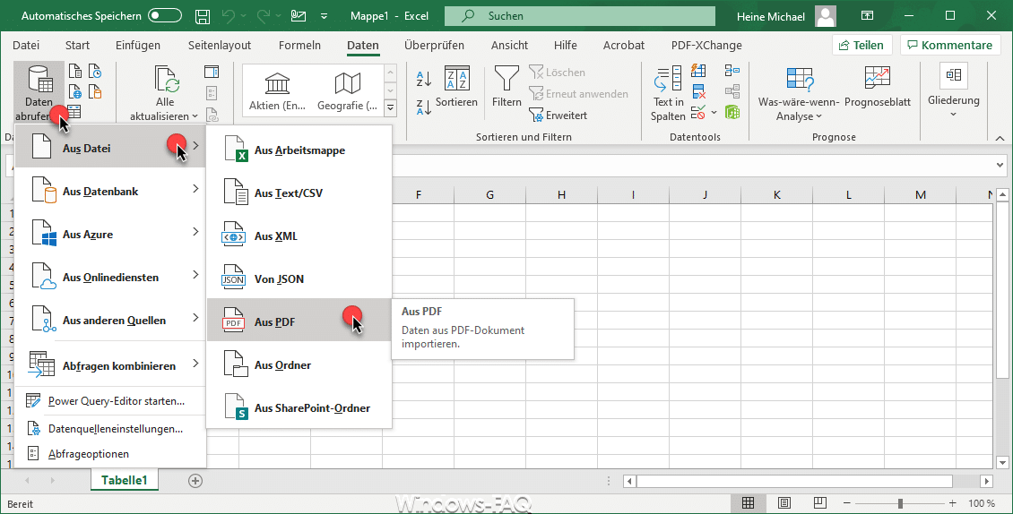 PDF in Excel umwandeln