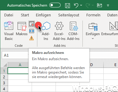 Excel Makro aufzeichnen