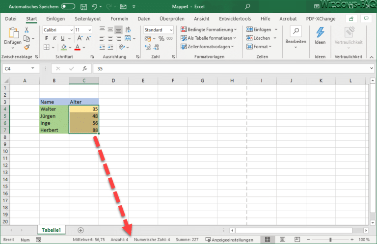 Excel Tipp: Excel Statusleiste erweitern