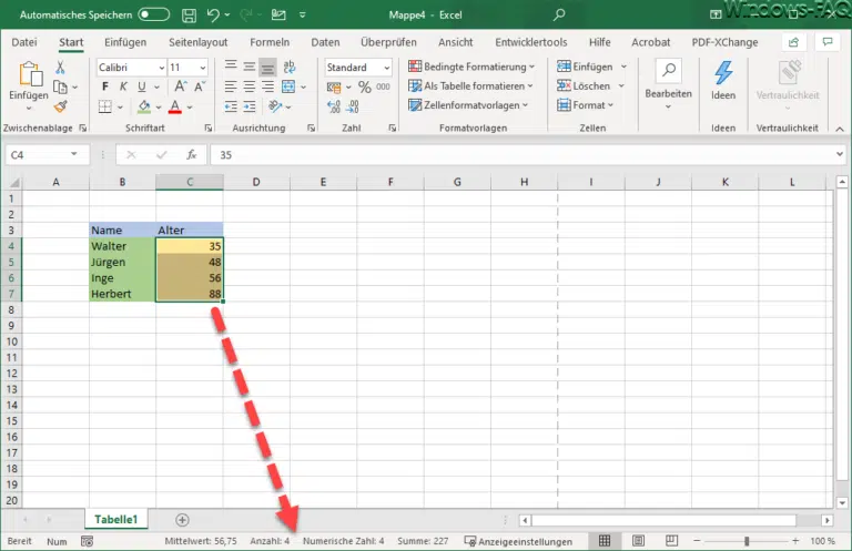 Excel Tipp: Excel Statusleiste erweitern