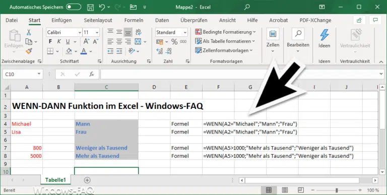 Excel Wenn Dann Funktion