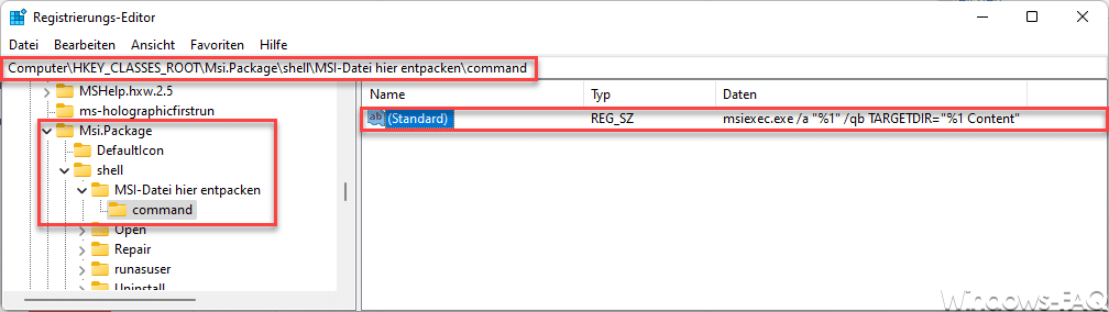 MSI Entpacker im Windows Explorer