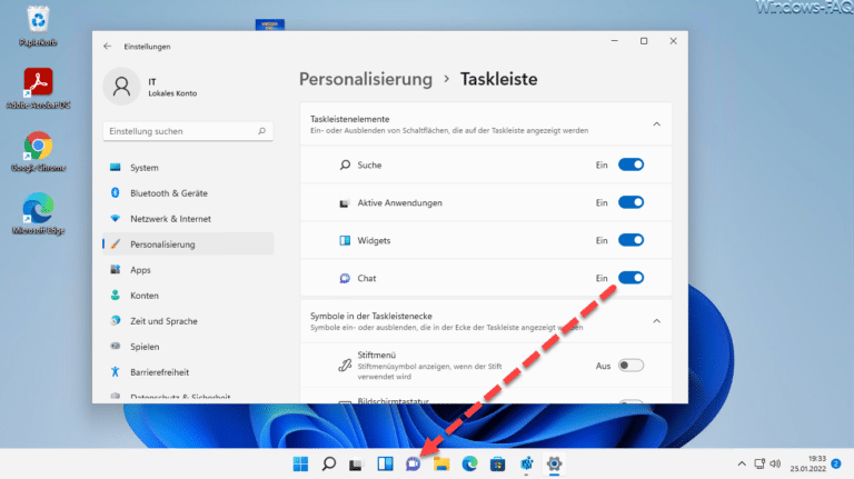 Windows 11 Chat Aus Taskleiste Entfernen Windows 11 Chat Symbol aus Taskleiste entfernen - Windows FAQ