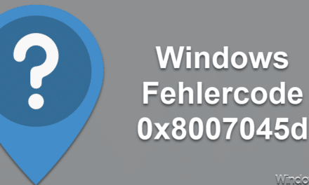 Windows Fehlercode 0x8007045d