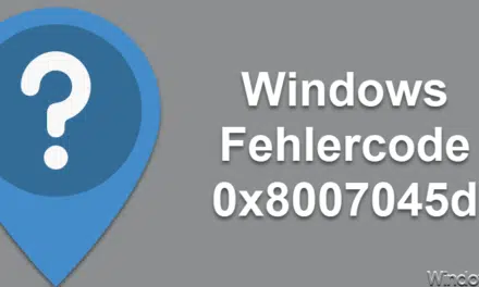 Windows Fehlercode 0x8007045d