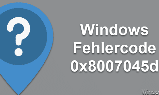 Windows Fehlercode 0x8007045d