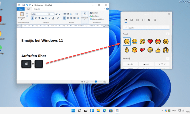 Windows 11 Emoji Tastenkombination