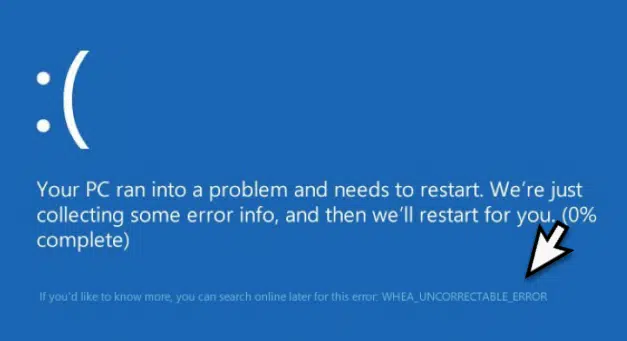 BlueScreen WHEA_UNCORRECTABLE_ERROR