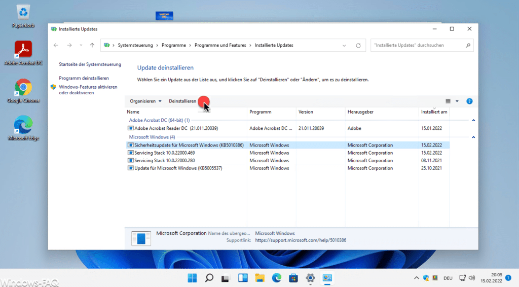 Windows 11 Deinstallieren