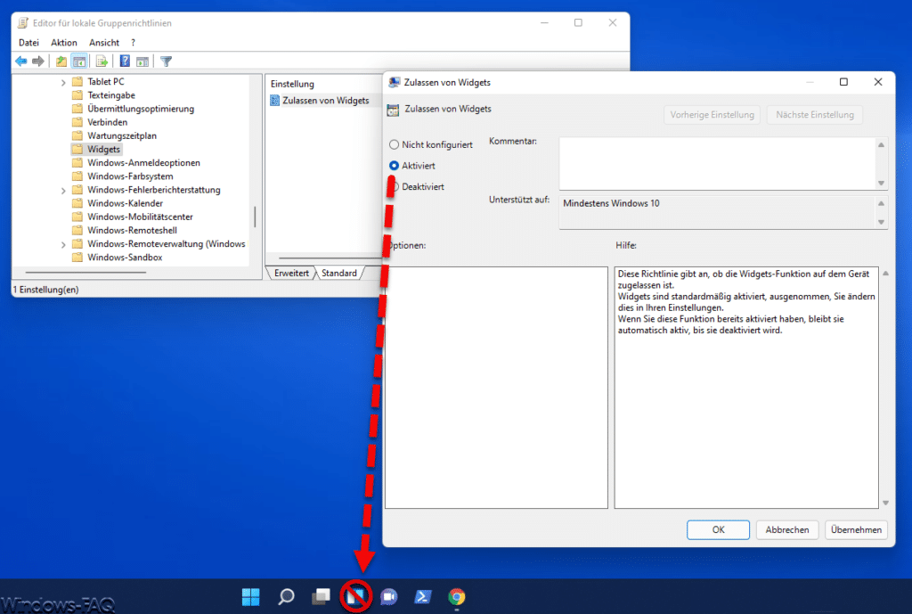 Windows 11 GPO Widgets