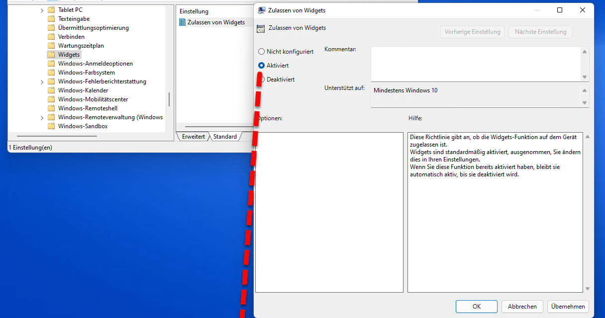 Windows 11 Widgets ausblenden