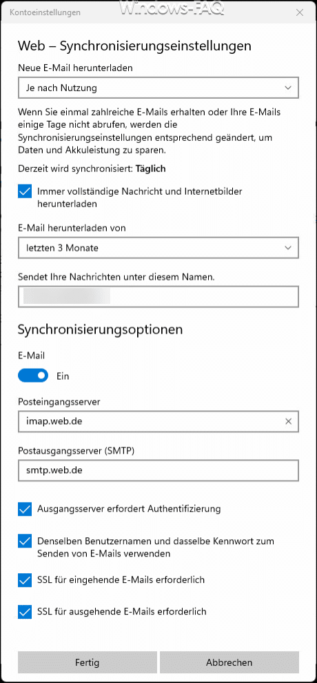 Windows 11 Mail Konto Einstellungen Web.de