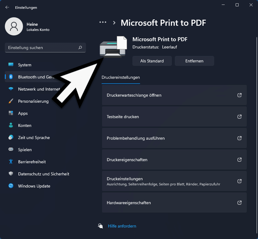 Windows 11 Microsoft Print to PDF