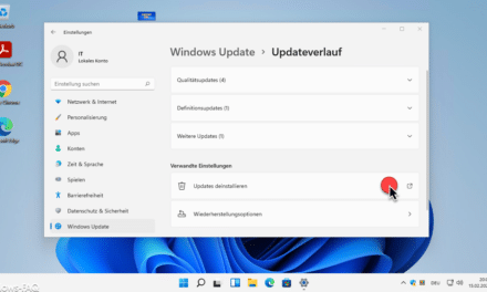 Windows 11 Updates deinstallieren