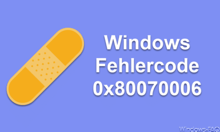 Windows Fehlercode 0x80070006