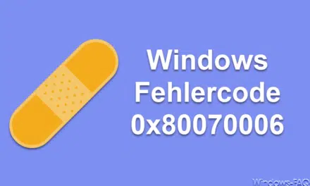 Windows Fehlercode 0x80070006