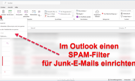 SPAM-Filter im Outlook einrichten