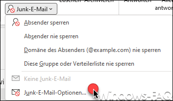 Junk-E-Mail-Optionen...