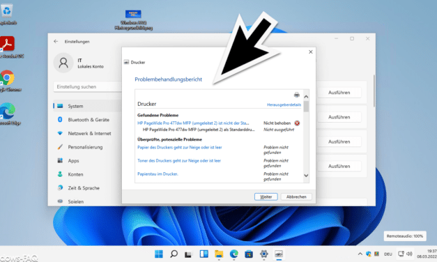 Windows 11 Druckerprobleme beheben