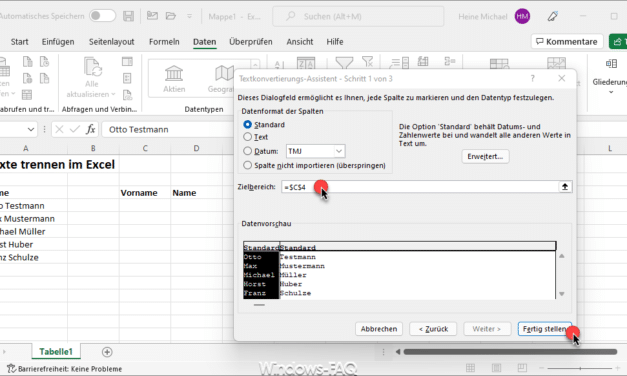 Excel Texte trennen ganz einfach
