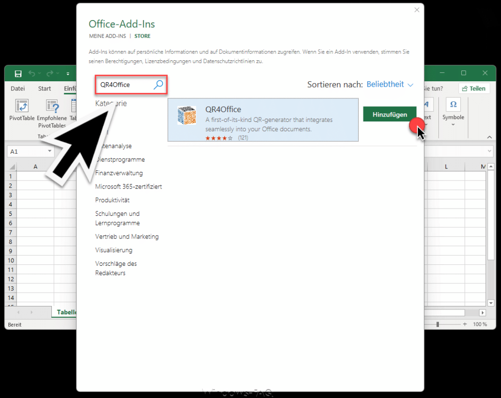 Excel Add-Ins QR-Code