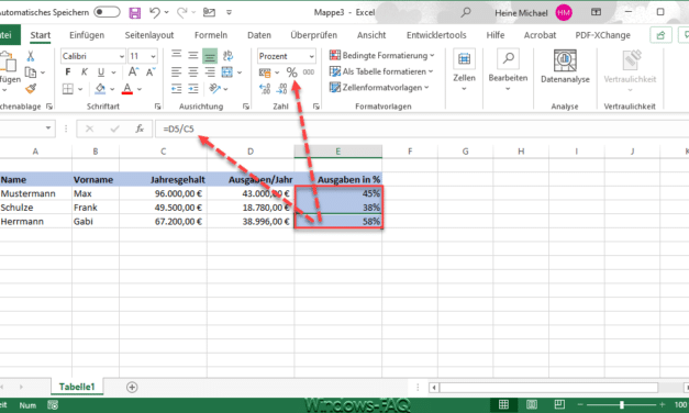 Excel Prozentrechnen