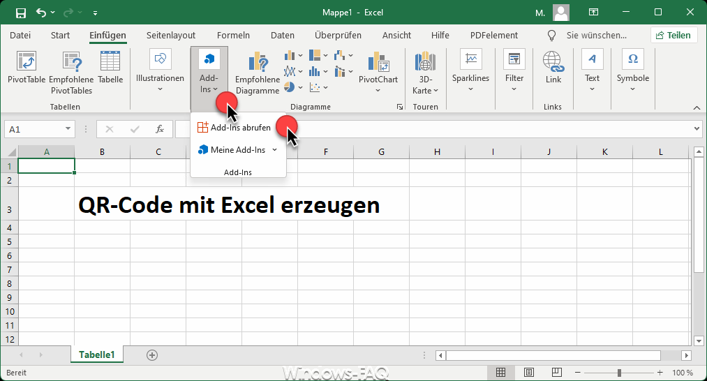 Excel QR-Code erzeugen