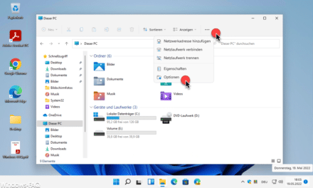 Öffnen von Dateien und Ordnern im Windows Explorer mit nur einem Klick