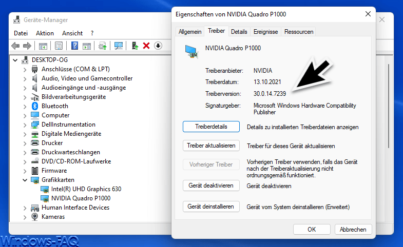 Windows Gerätemanager Treiber-Version