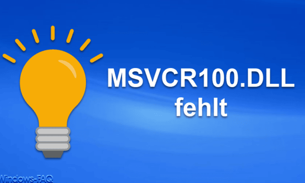 Datei MSVCR100.DLL fehlt