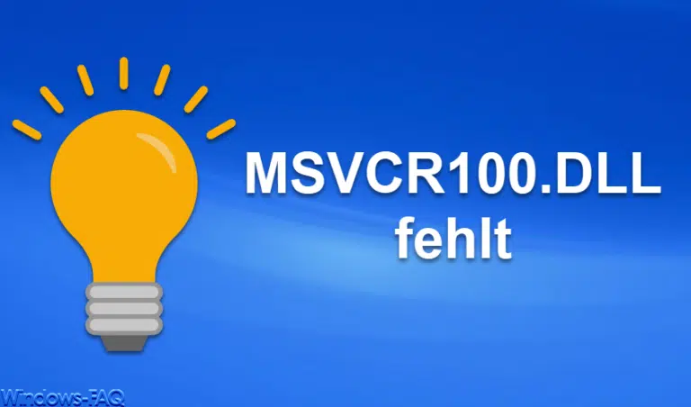 Datei MSVCR100.DLL fehlt