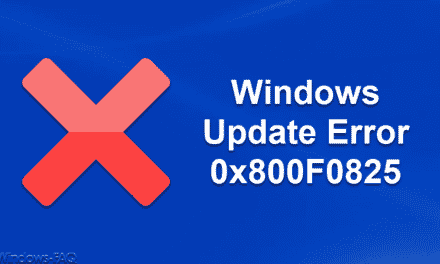 Windows Update Error 0x800F0825 