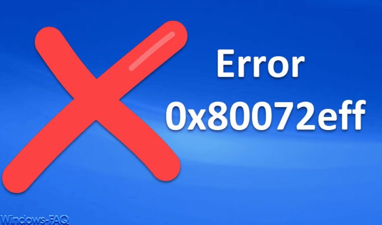 Error 0x80072eff