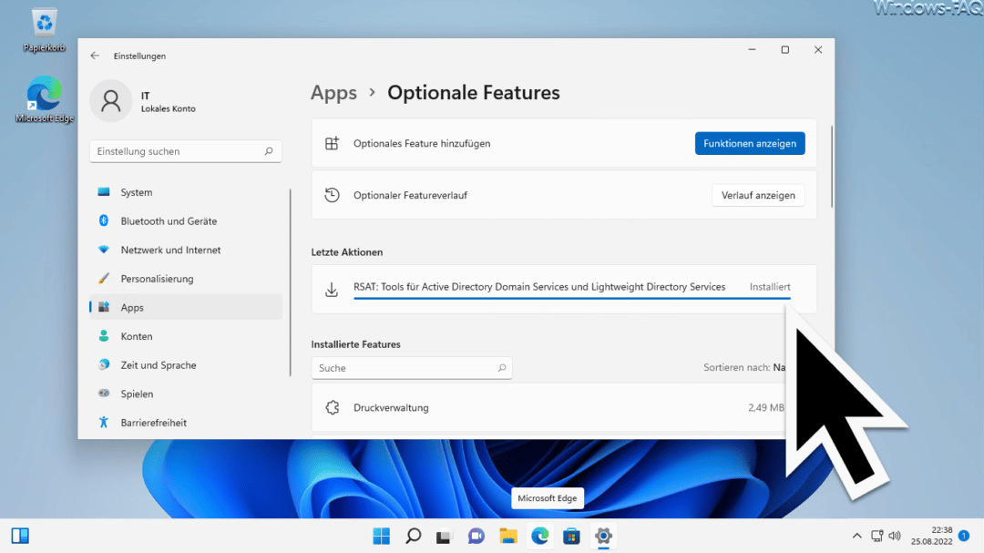 Windows 11 RSAT Active Directory Tools installieren - Windows FAQ