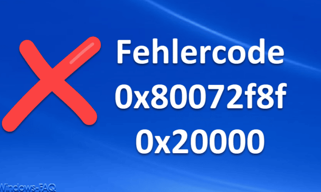 Fehlercode 0x80072f8f 0x20000