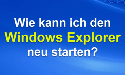 Wie kann ich den Windows Explorer neu starten?