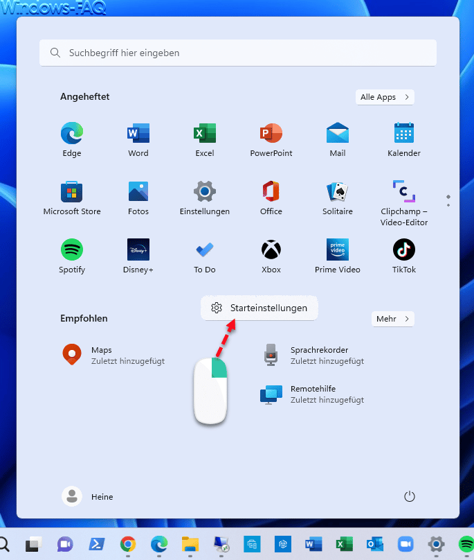Windows 11 Starteinstellungen