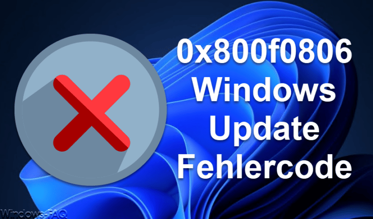 0x800f0806 Windows Update Error