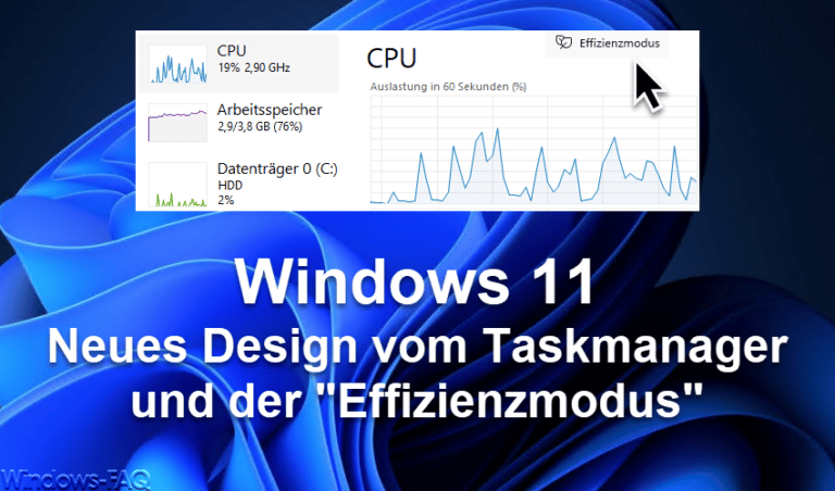 Windows 11 – Der neue Taskmanager mit Effizienzmodus
