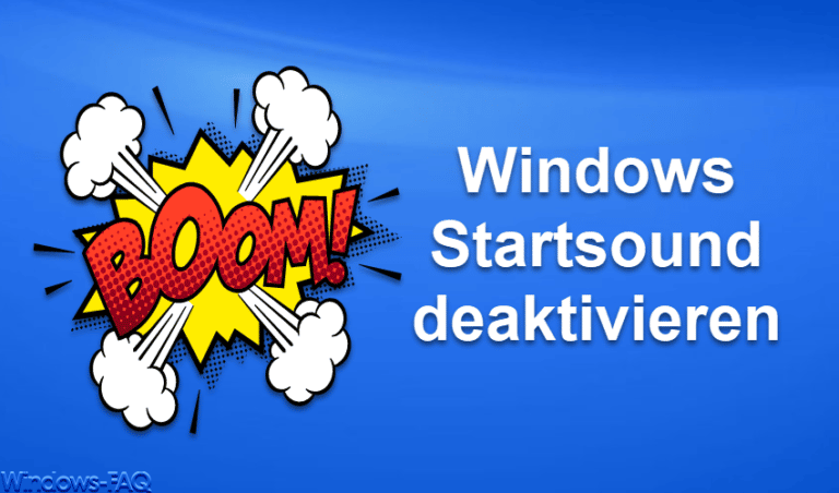 Windows Startsound deaktivieren