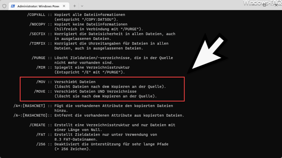 Mit Robocopy Dateien und Ordner verschieben - Windows FAQ