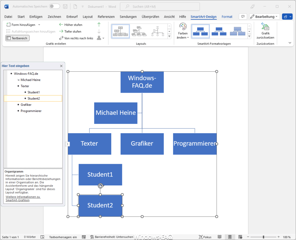 Word Organigramm