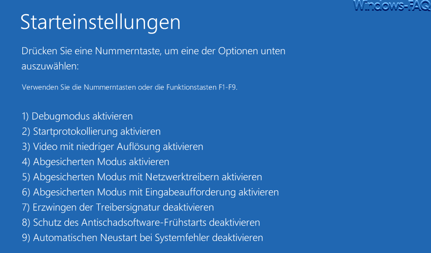 Windows Starteinstellungen