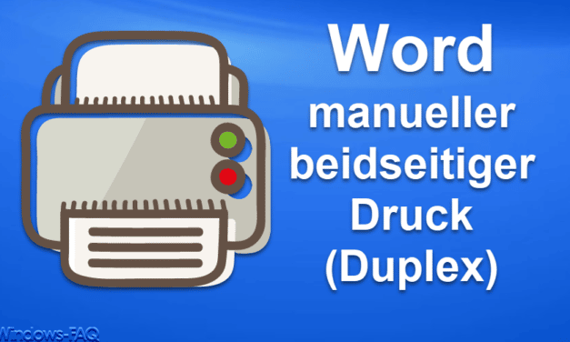 Word manueller beidseitiger Druck (Duplex)